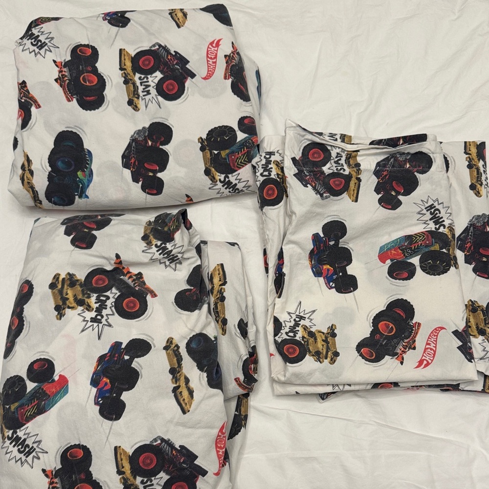 Pottery Barn Kids Monster Truck Bedding Set